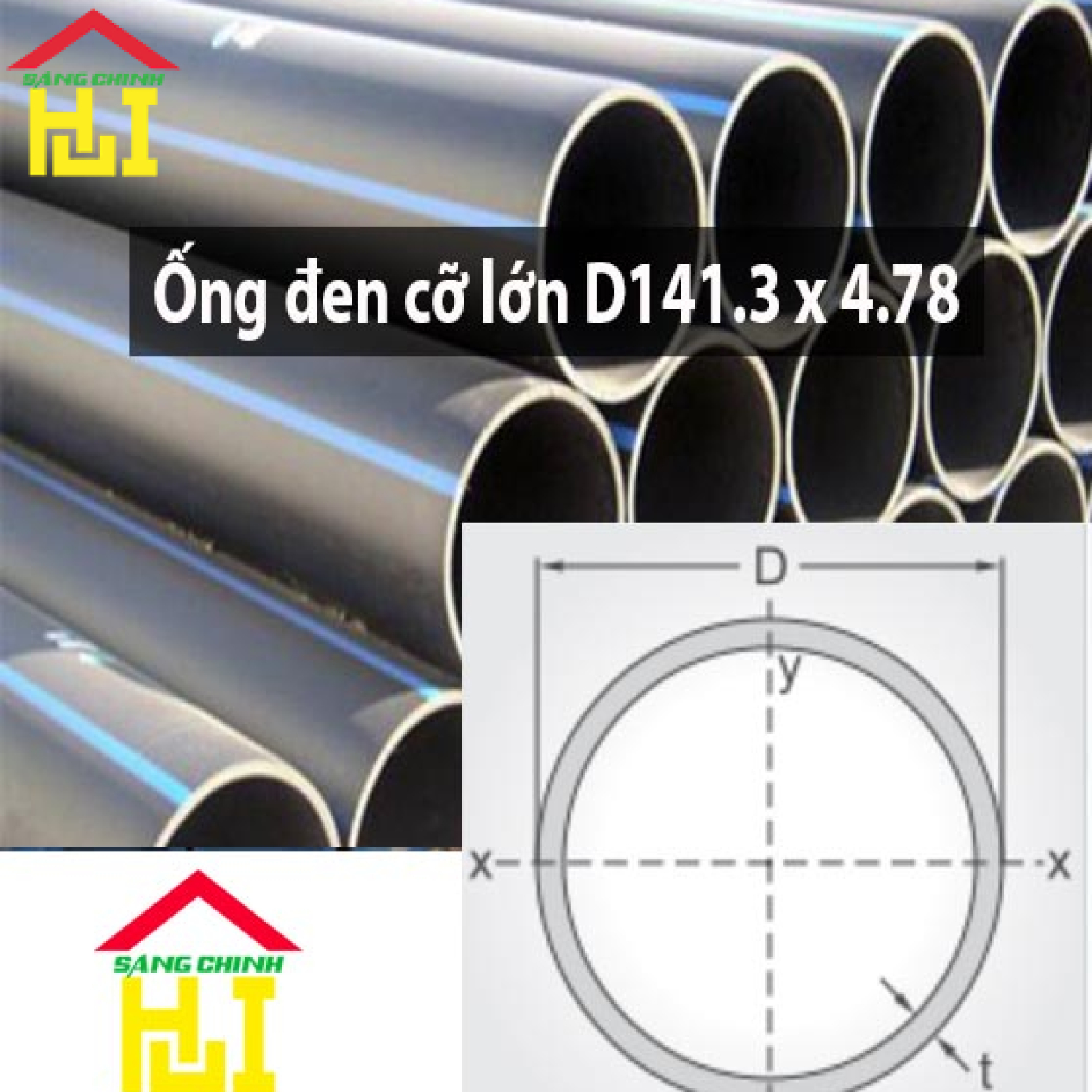 Ống đen cỡ lớn D141.3 x 4.78