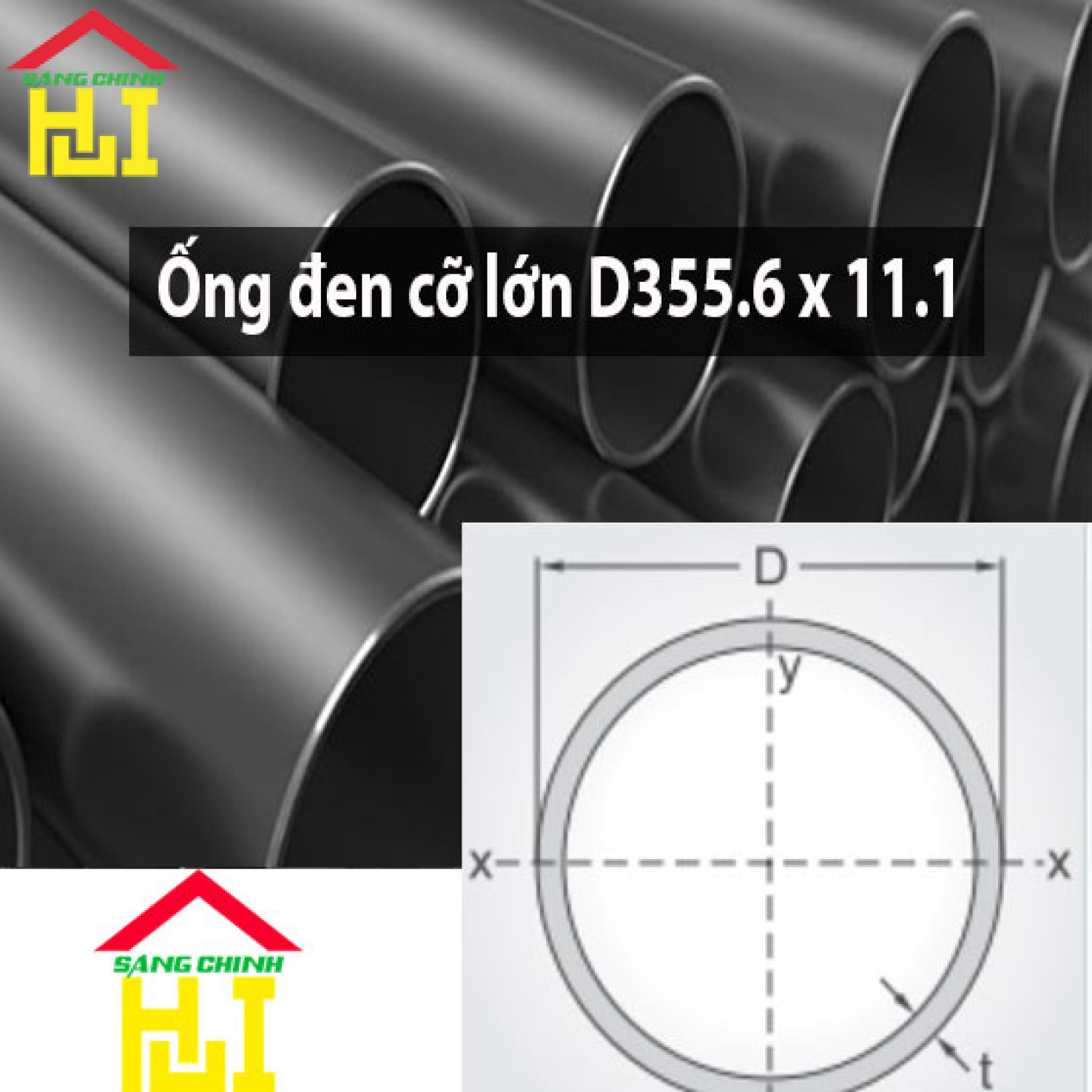 Ống đen cỡ lớn D355.6 x 11.1