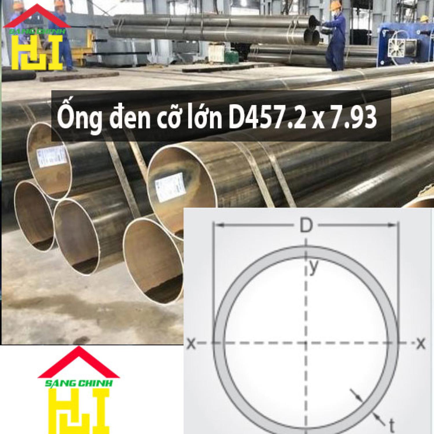 Ống đen cỡ lớn D457.2 x 7.93