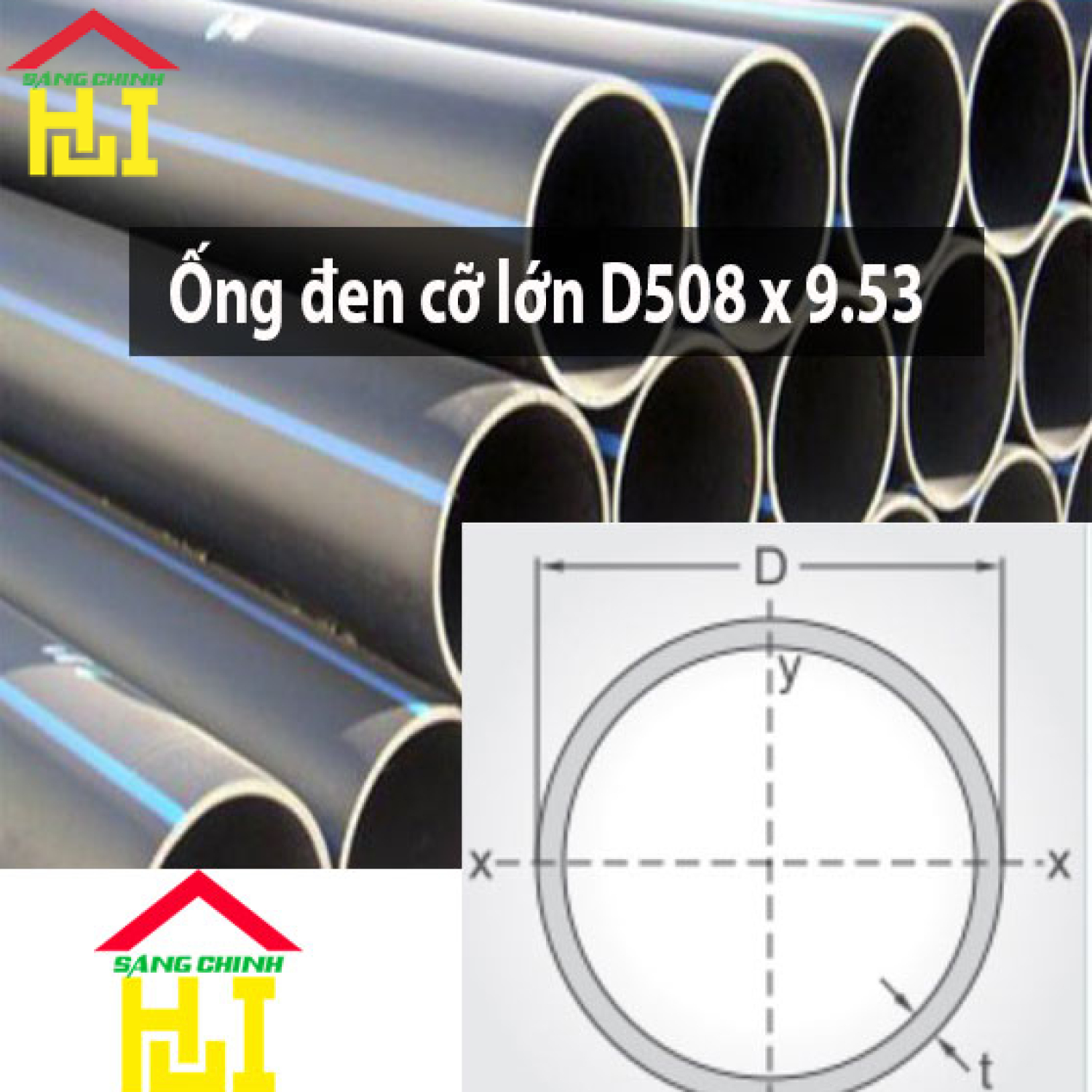 Ống đen cỡ lớn D508 x 9.53