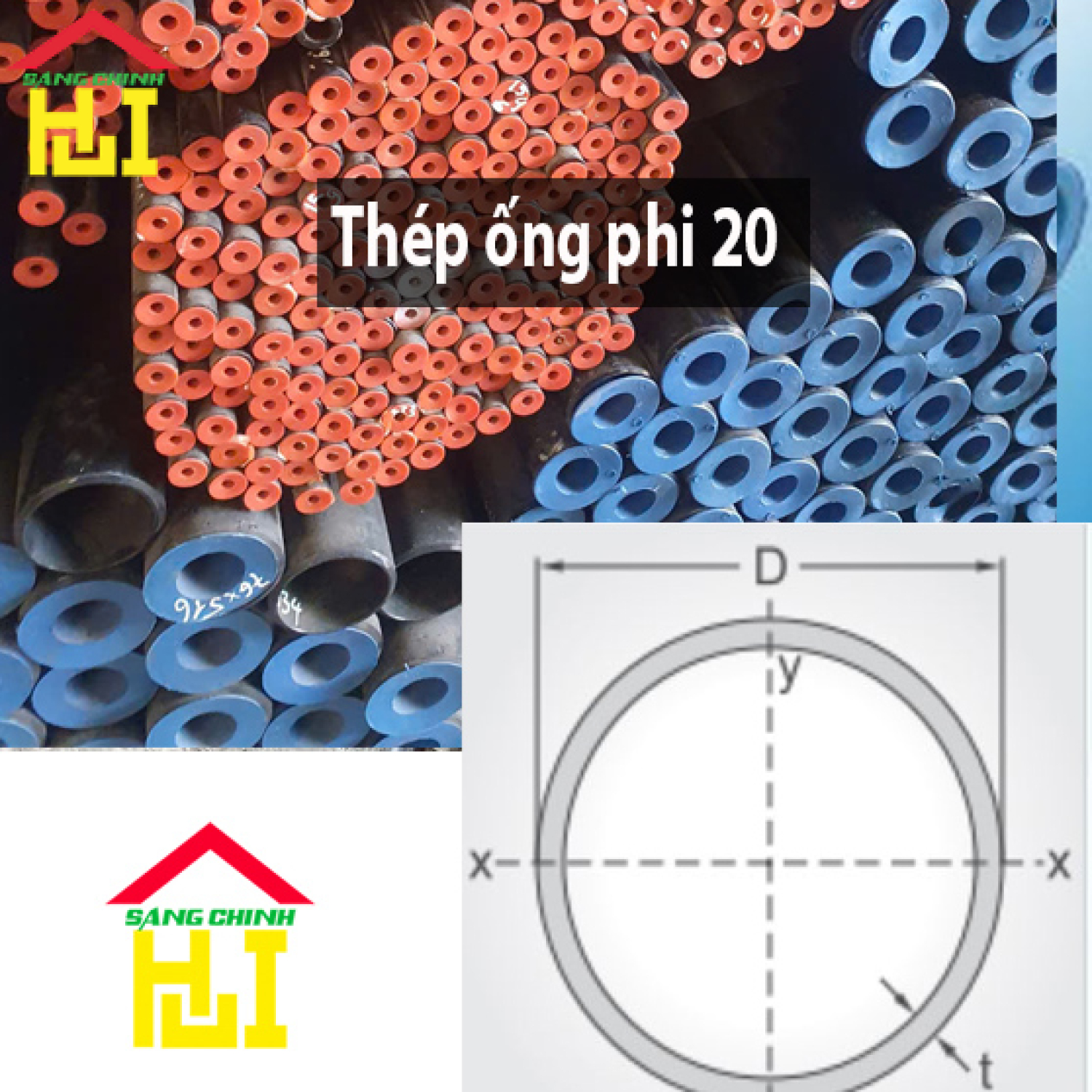 Thép ống phi 20
