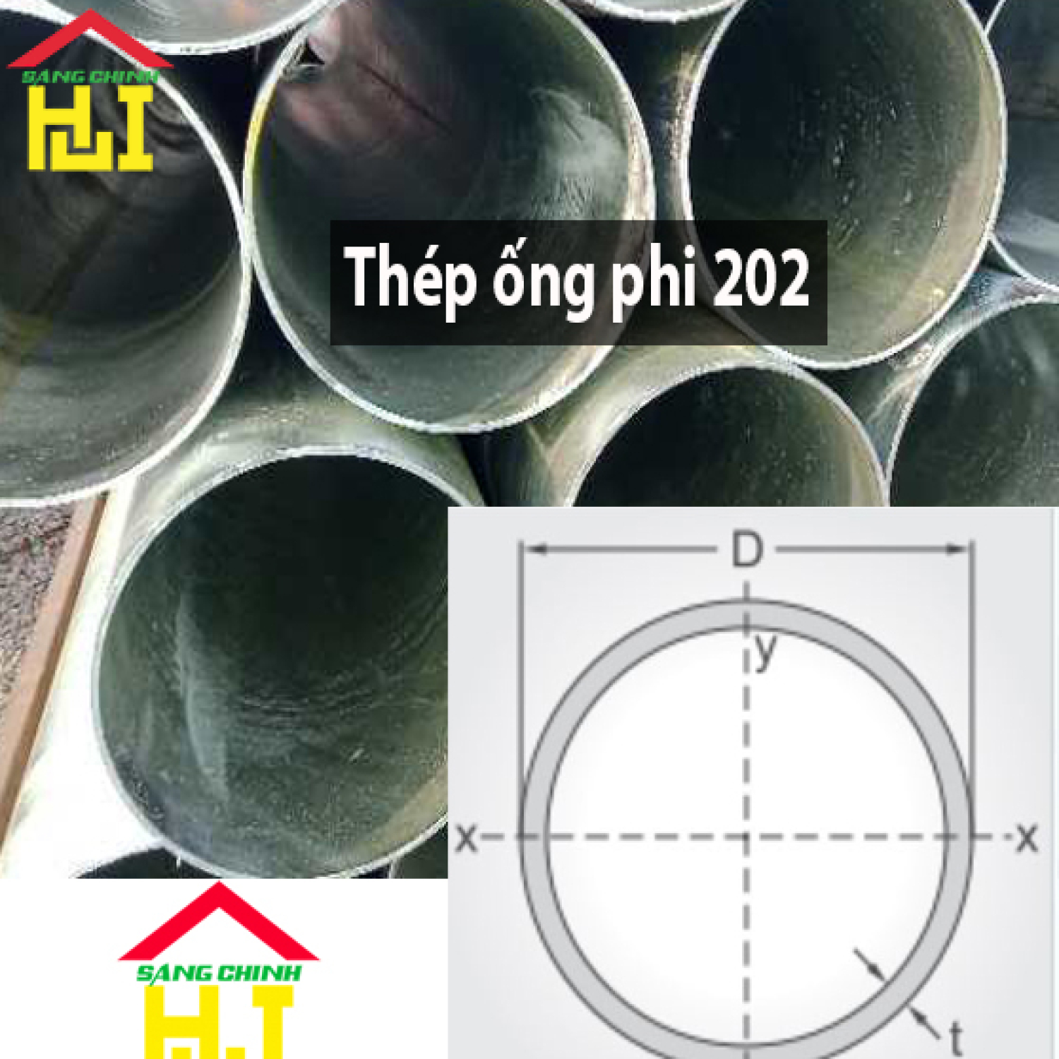 Thép ống phi 202