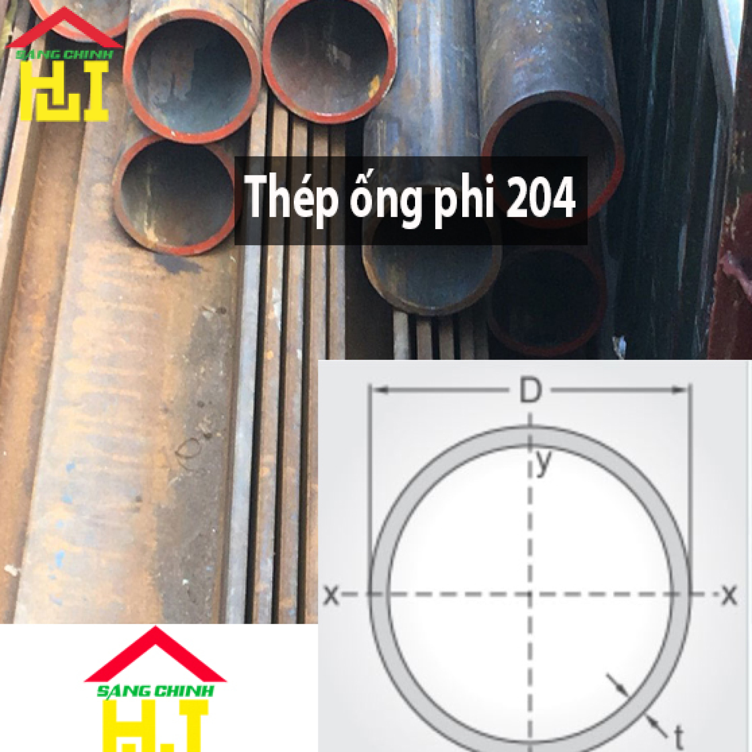 Thép ống phi 204