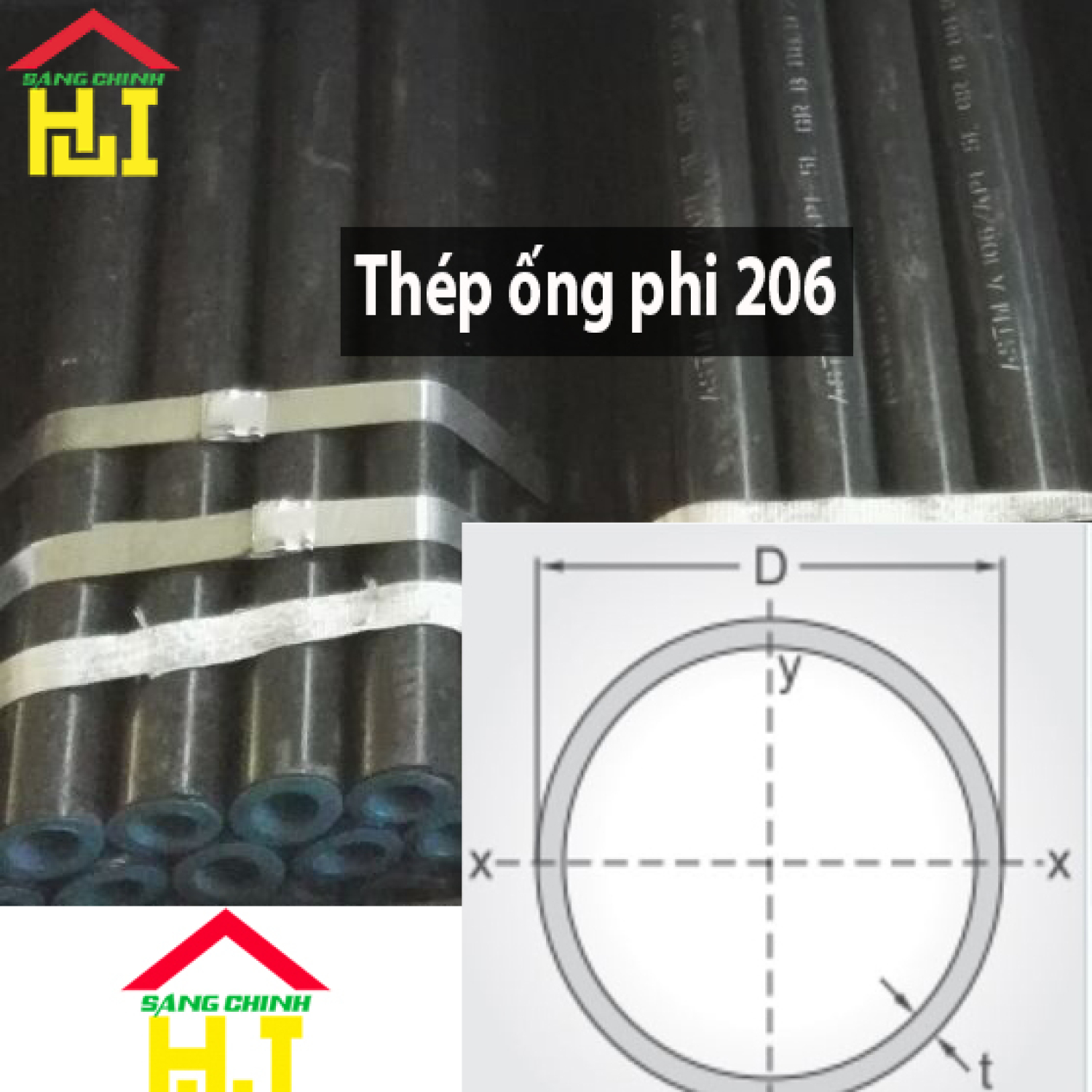 Thép ống phi 206