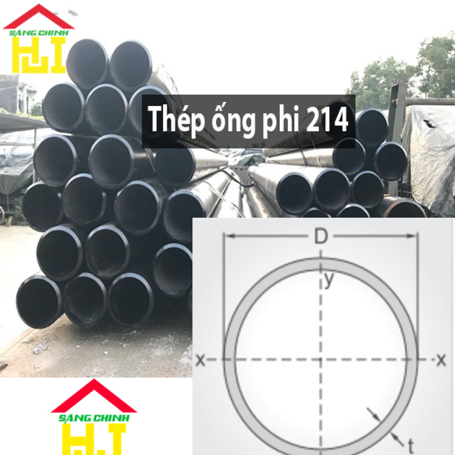 Thép ống phi 214