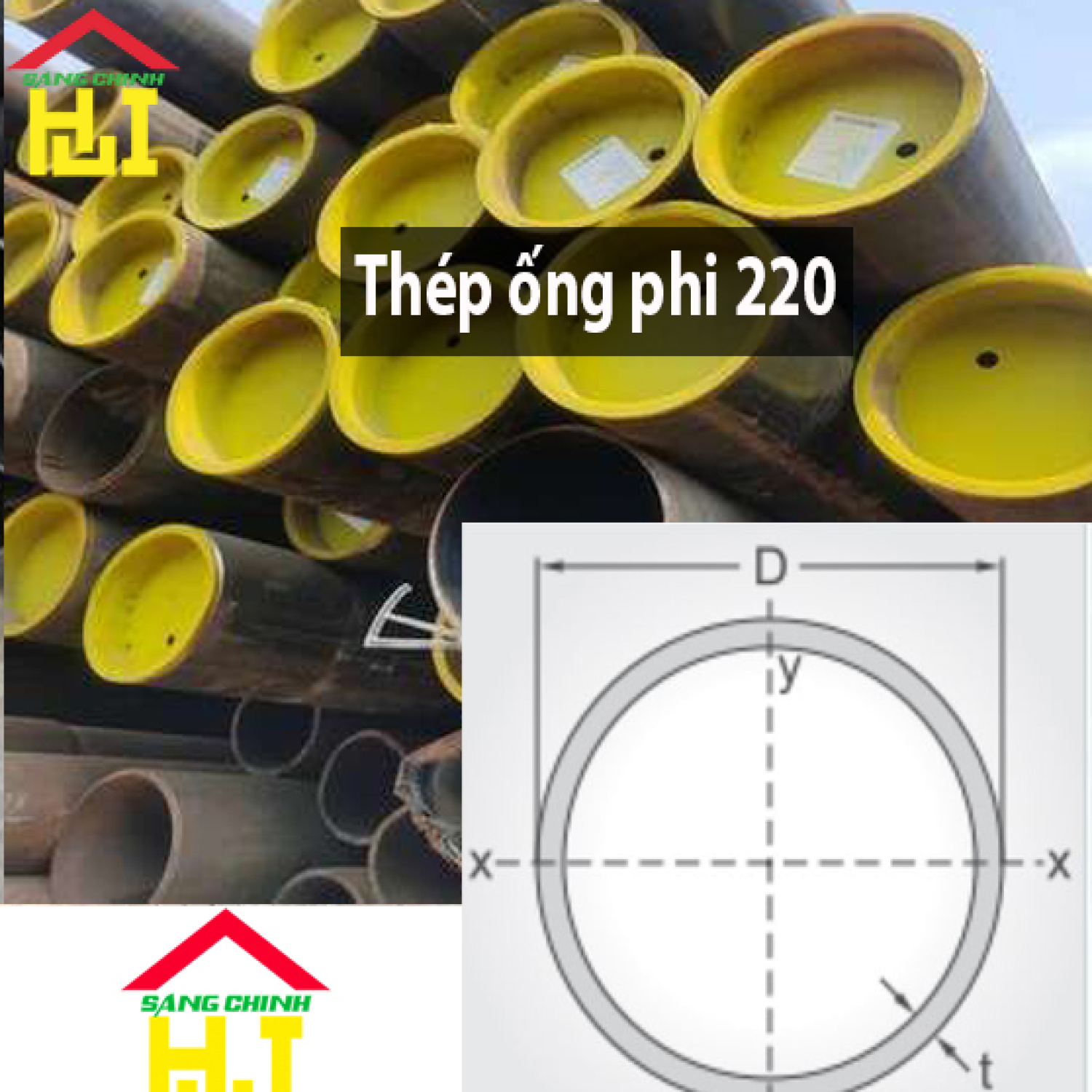 Thép ống phi 220