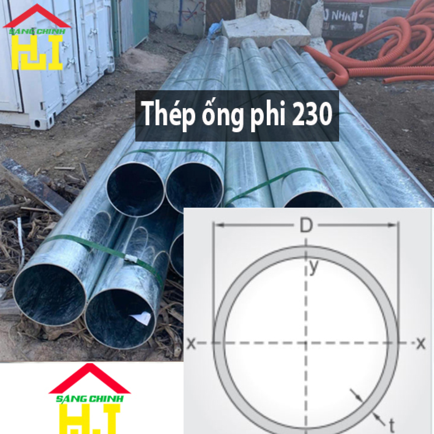 Thép ống phi 230