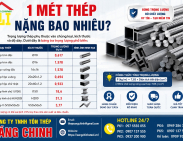 1 mét thép nặng bao nhiêu?