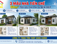 3 Mẫu Nhà Tiền Chế 60m2 Tối Ưu Chi Phí & Bền Đẹp