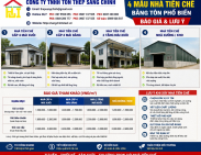 4 mẫu nhà tiền chế bằng tôn phổ biến, báo giá và lưu ý