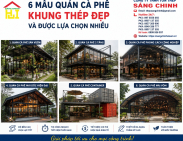 6 mẫu quán cà phê khung thép đẹp và được lựa chọn nhiều