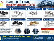 Các loại bulong trong xây dựng nhà tiền chế