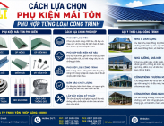 Cách lựa chọn phụ kiện mái tôn phù hợp từng loại công trình