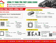Cách tính trọng lượng thép