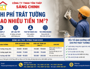 Chi phí trát tường bao nhiêu tiền 1m2