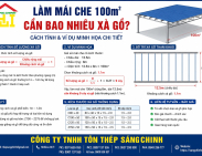 Làm mái che 100m² cần bao nhiêu xà gồ?
