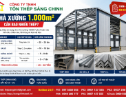 Nhà xưởng 1.000m² cần bao nhiêu thép?