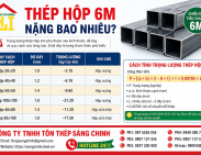 Thép hộp 6m nặng bao nhiêu?