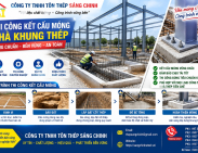 Thi công kết cấu móng nhà khung thép đúng chuẩn