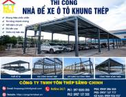 Thi công nhà để xe ô tô khung thép