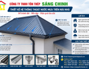 Thiết kế hệ thống thoát nước mưa trên mái nhà để tránh dột