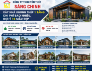 Xây nhà khung thép 1 tầng chi phí bao nhiêu, gợi ý 10 mẫu đẹp