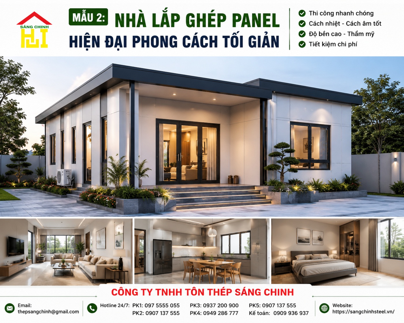 4 Mẫu Nhà Lắp Ghép Đẹp, Hiện Đại & Tối Ưu Chi Phí