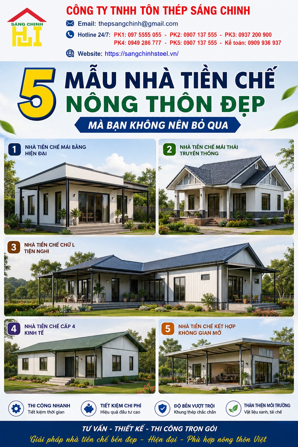 5 mẫu nhà tiền chế nông thôn đẹp mà bạn không nên bỏ qua