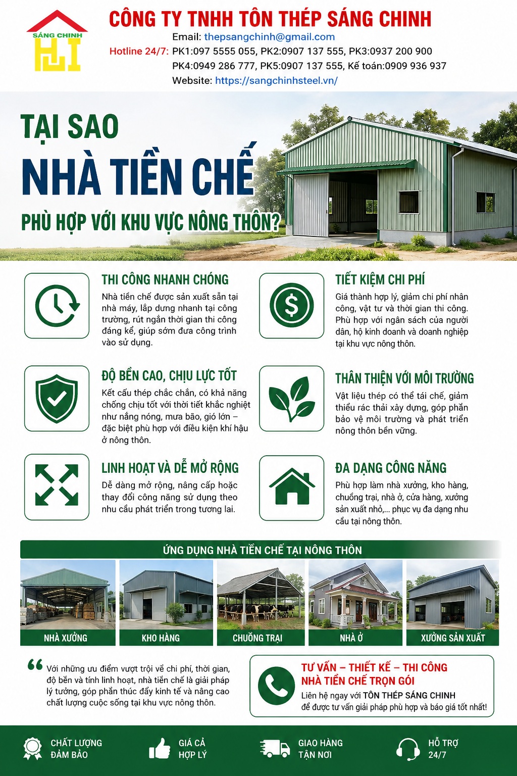 5 mẫu nhà tiền chế nông thôn đẹp mà bạn không nên bỏ qua