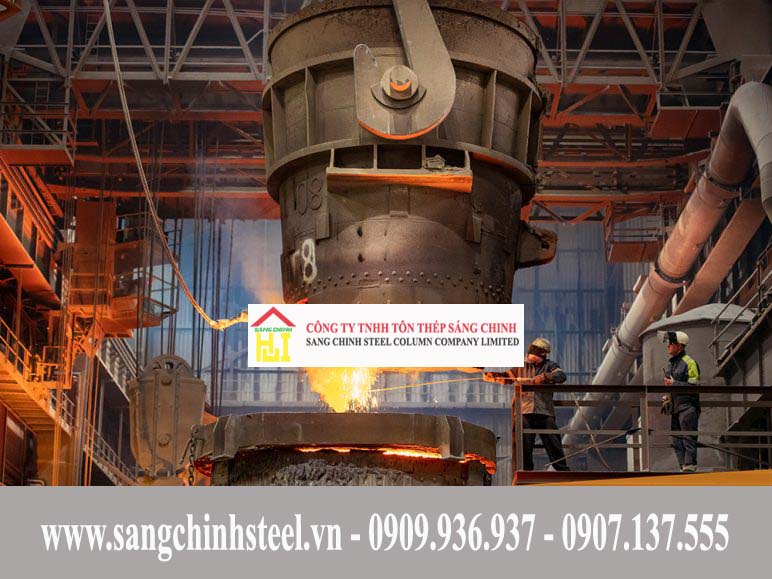 Bước 2: Tạo dòng thép nóng chảy