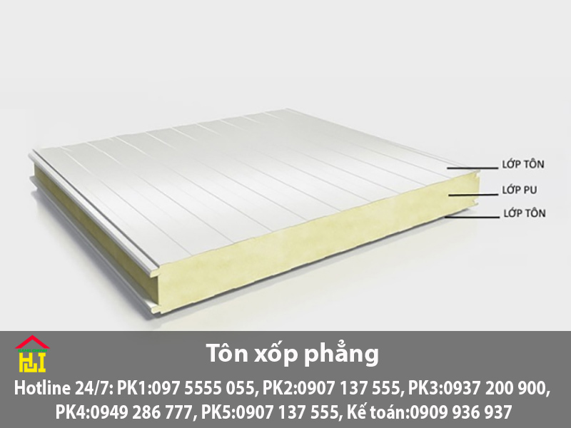 Tôn xốp phẳng