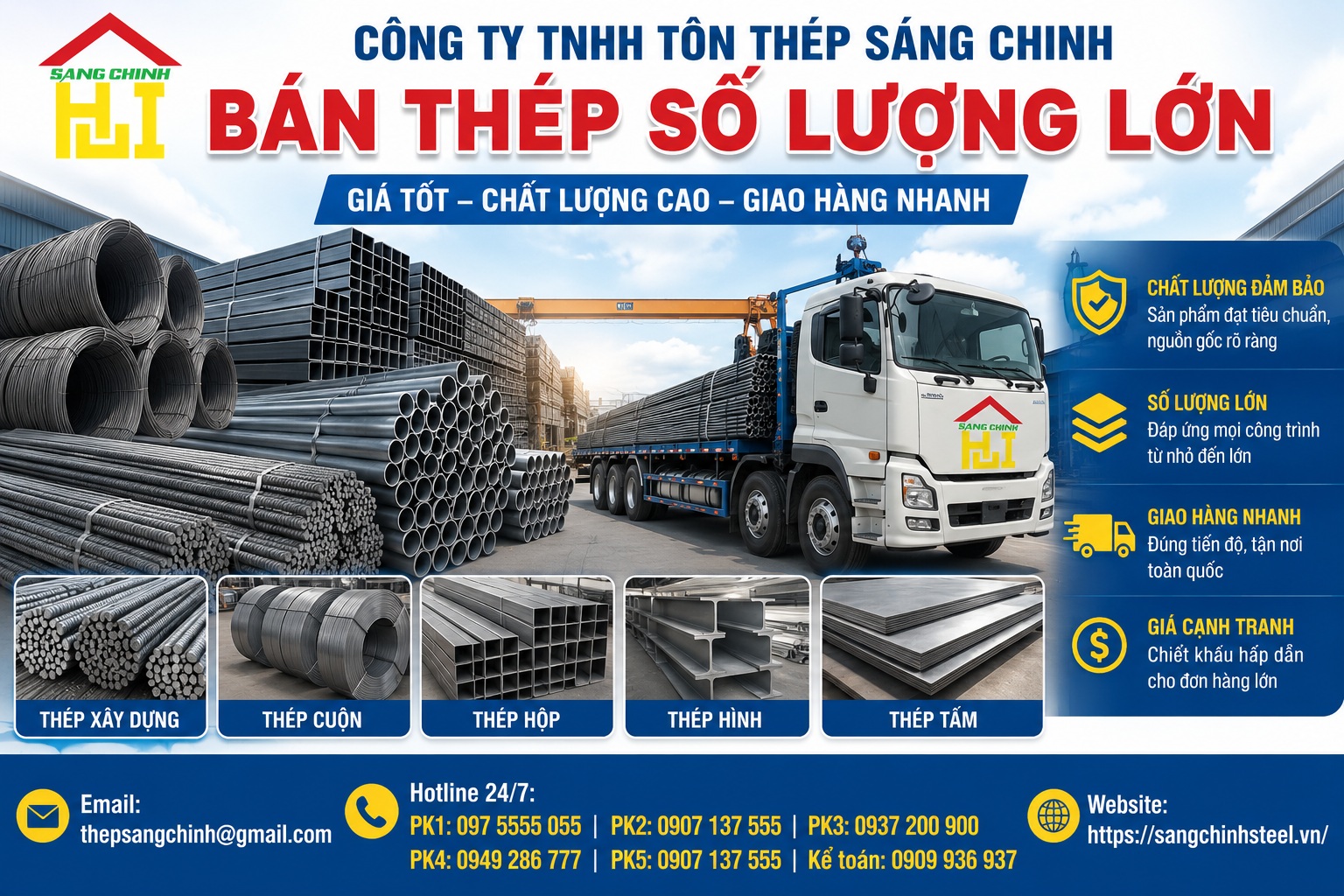 Bán thép số lượng lớn