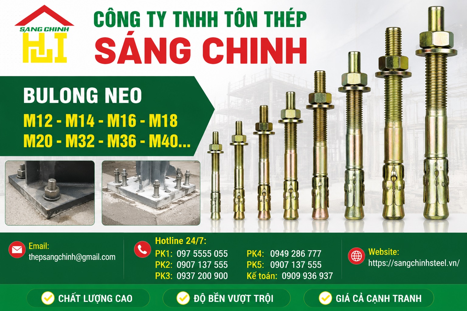 Bulong Neo M12 M14 M16 M18 M20 M32 M36 M40…