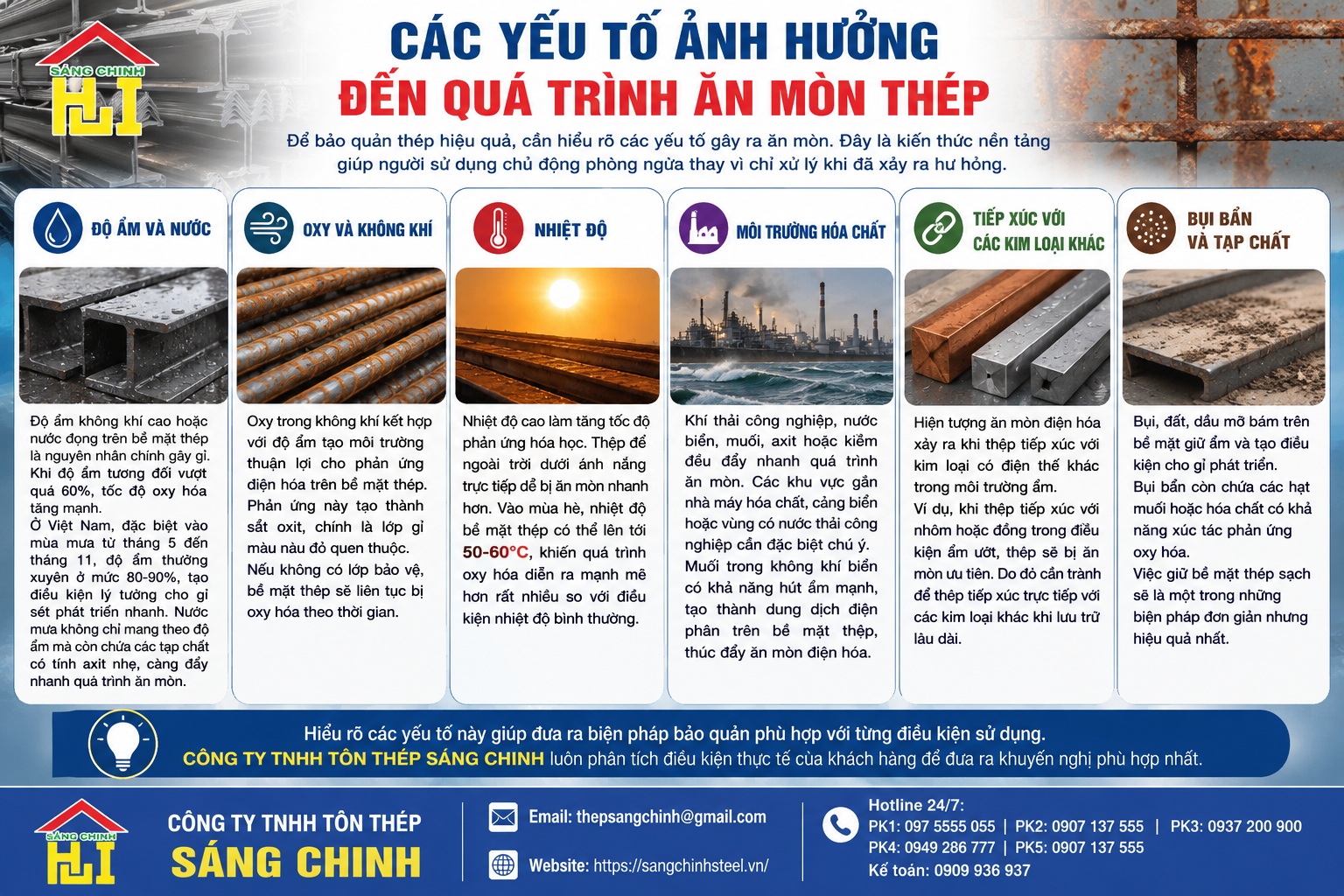 Cách bảo quản thép