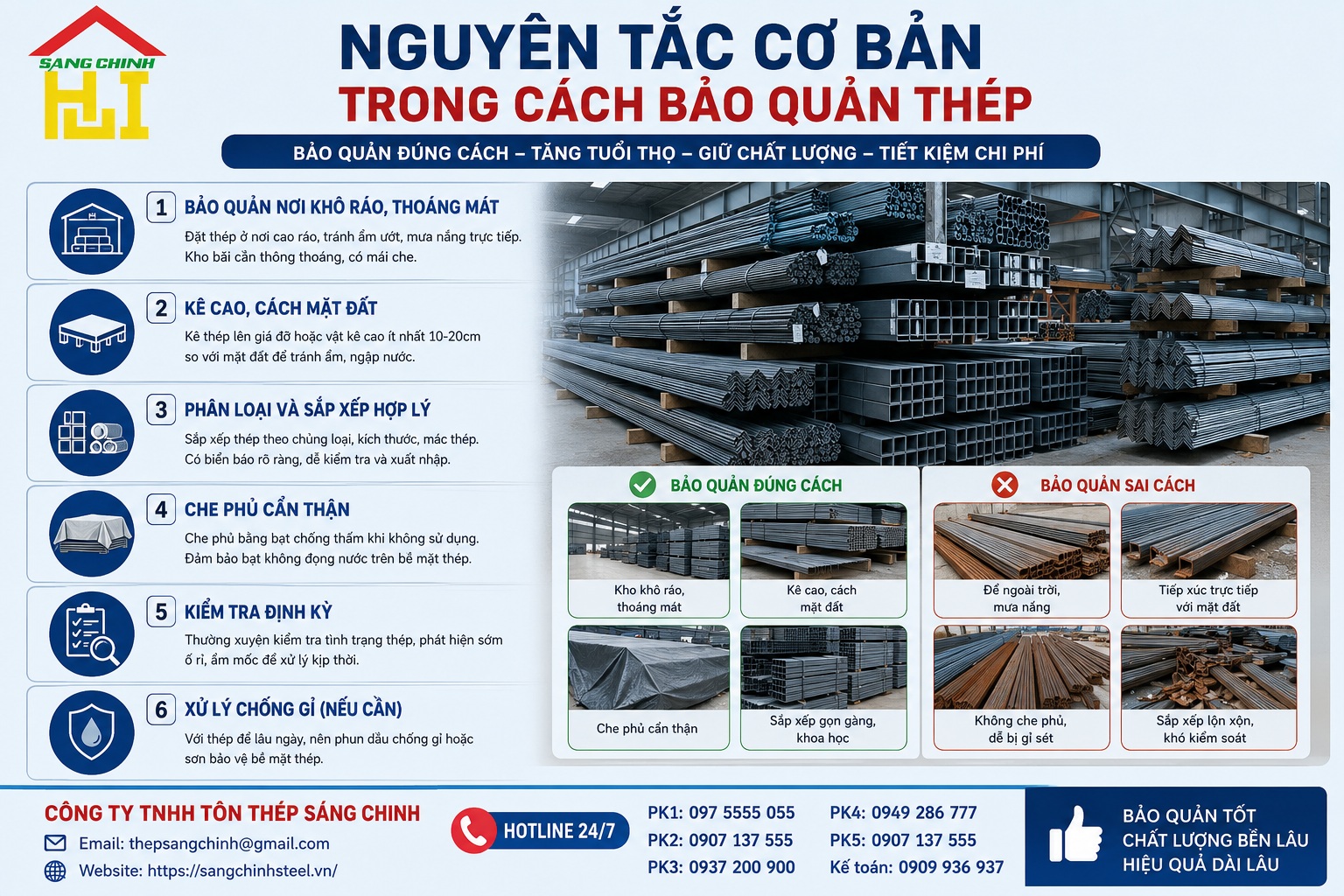 Cách bảo quản thép