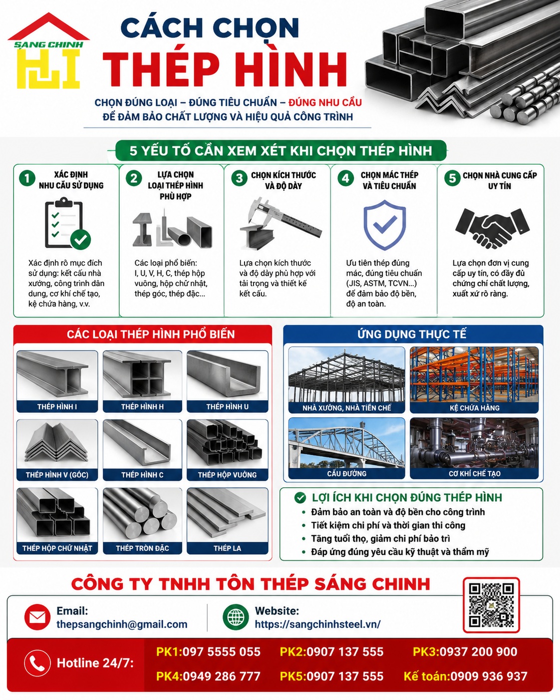 Cách chọn thép hình