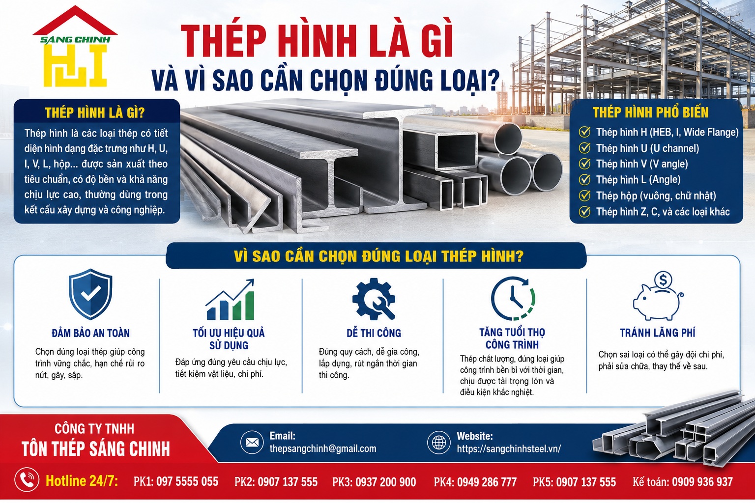 Cách chọn thép hình