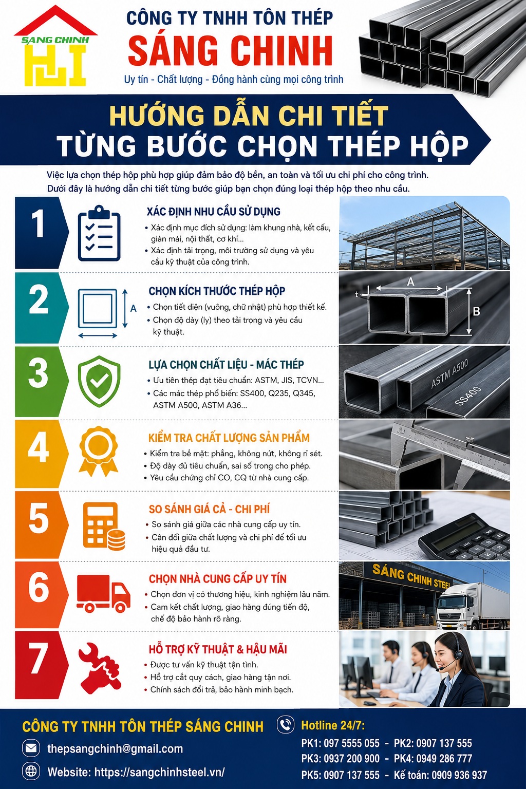 Cách chọn thép hộp