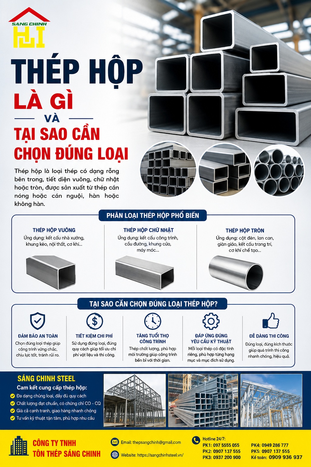 Cách chọn thép hộp