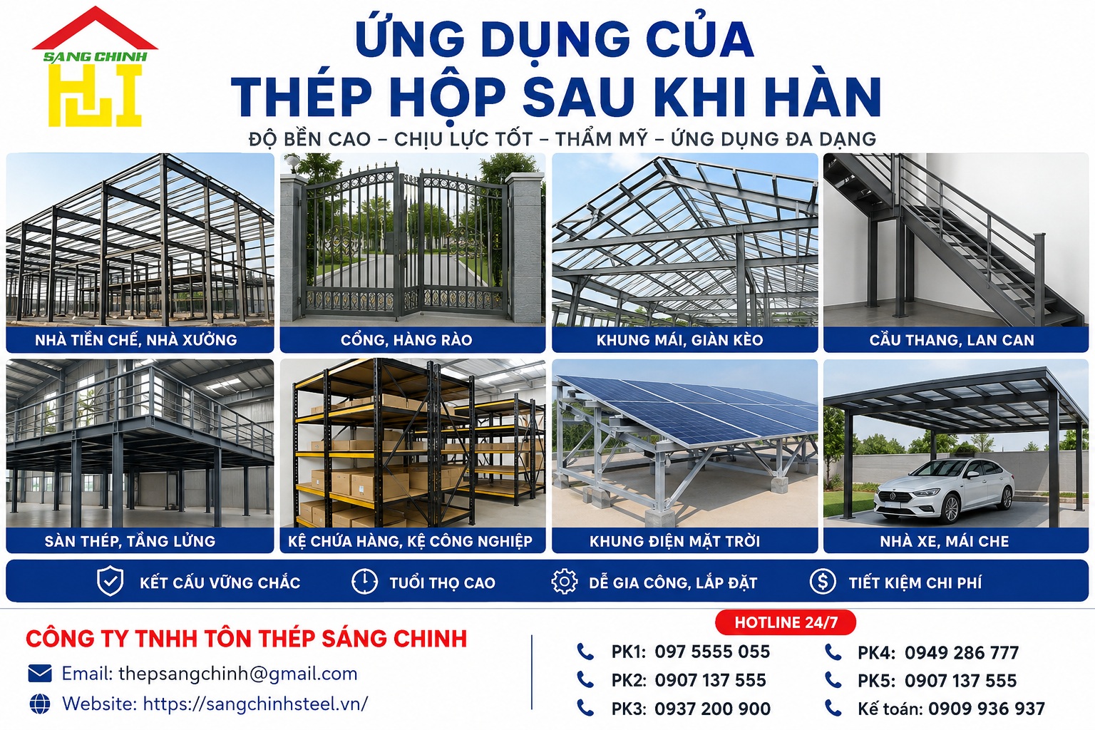 Cách hàn thép hộp