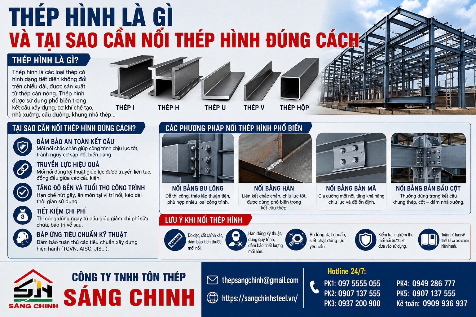 Cách nối thép hình