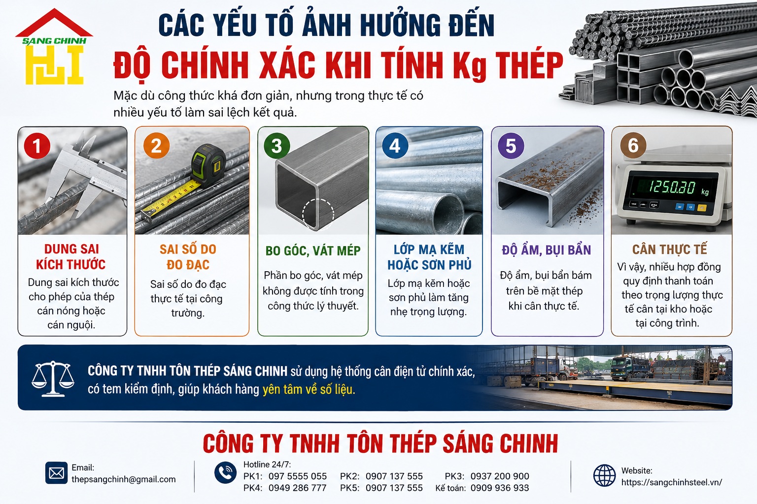 Cách tính kg thép
