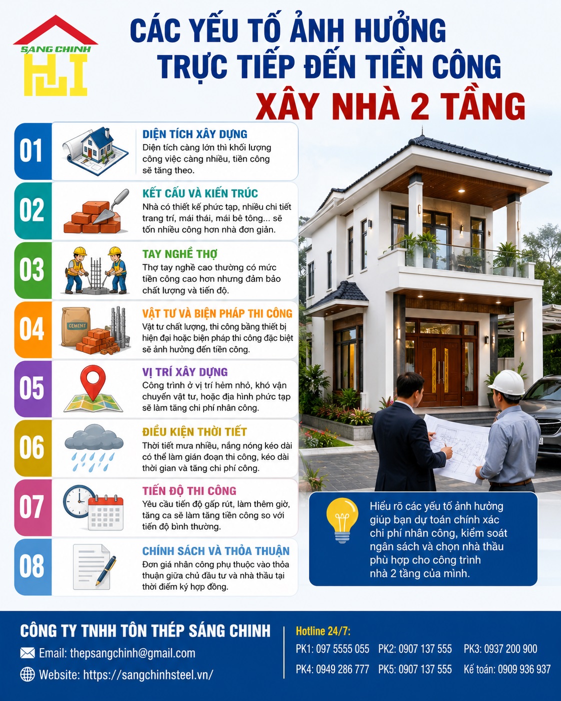 Cách tính tiền công xây nhà 2 tầng chuẩn xác, chi tiết nhất cho gia chủ