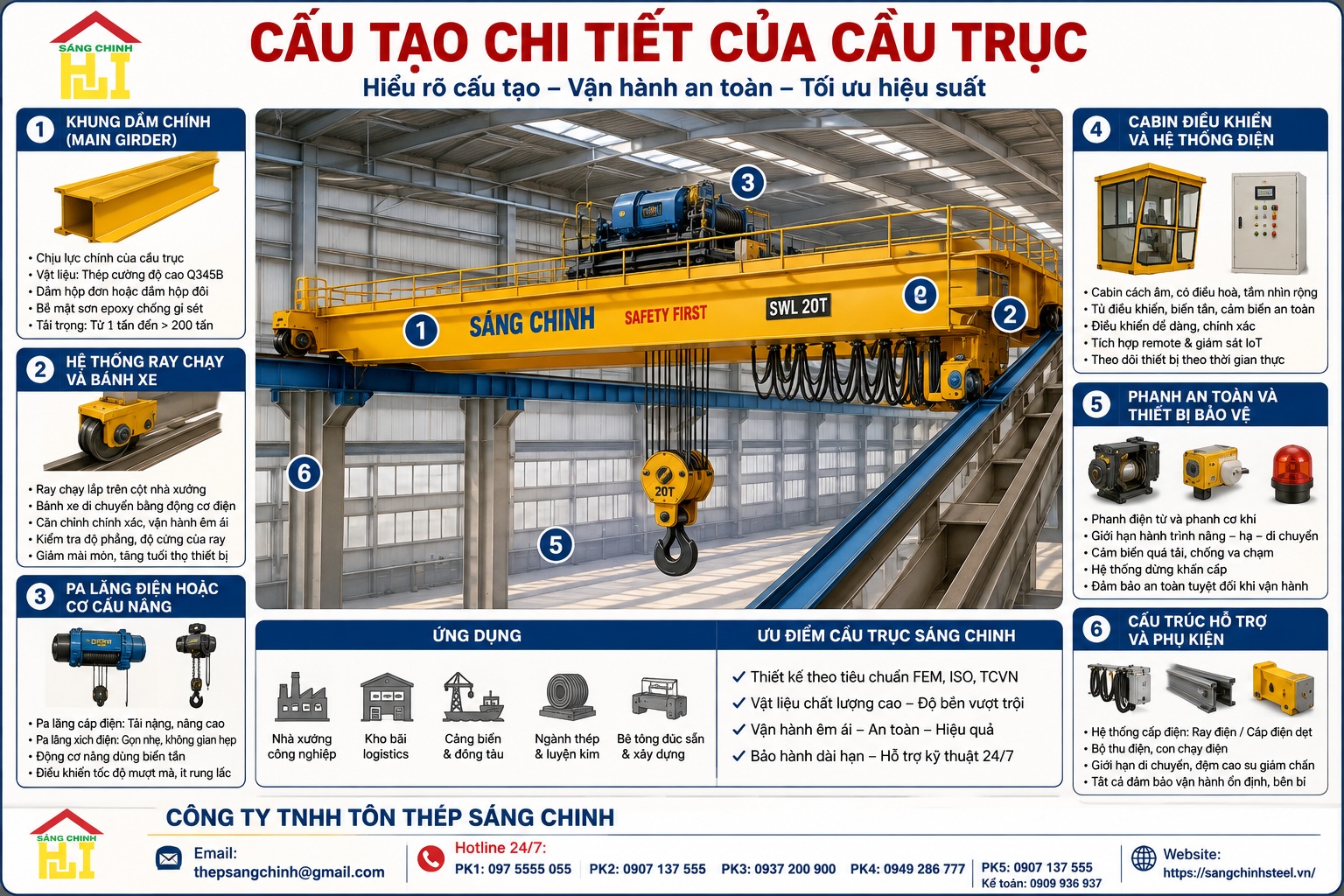 Cầu trục là gì? Định nghĩa, phân loại và báo giá chi tiết
