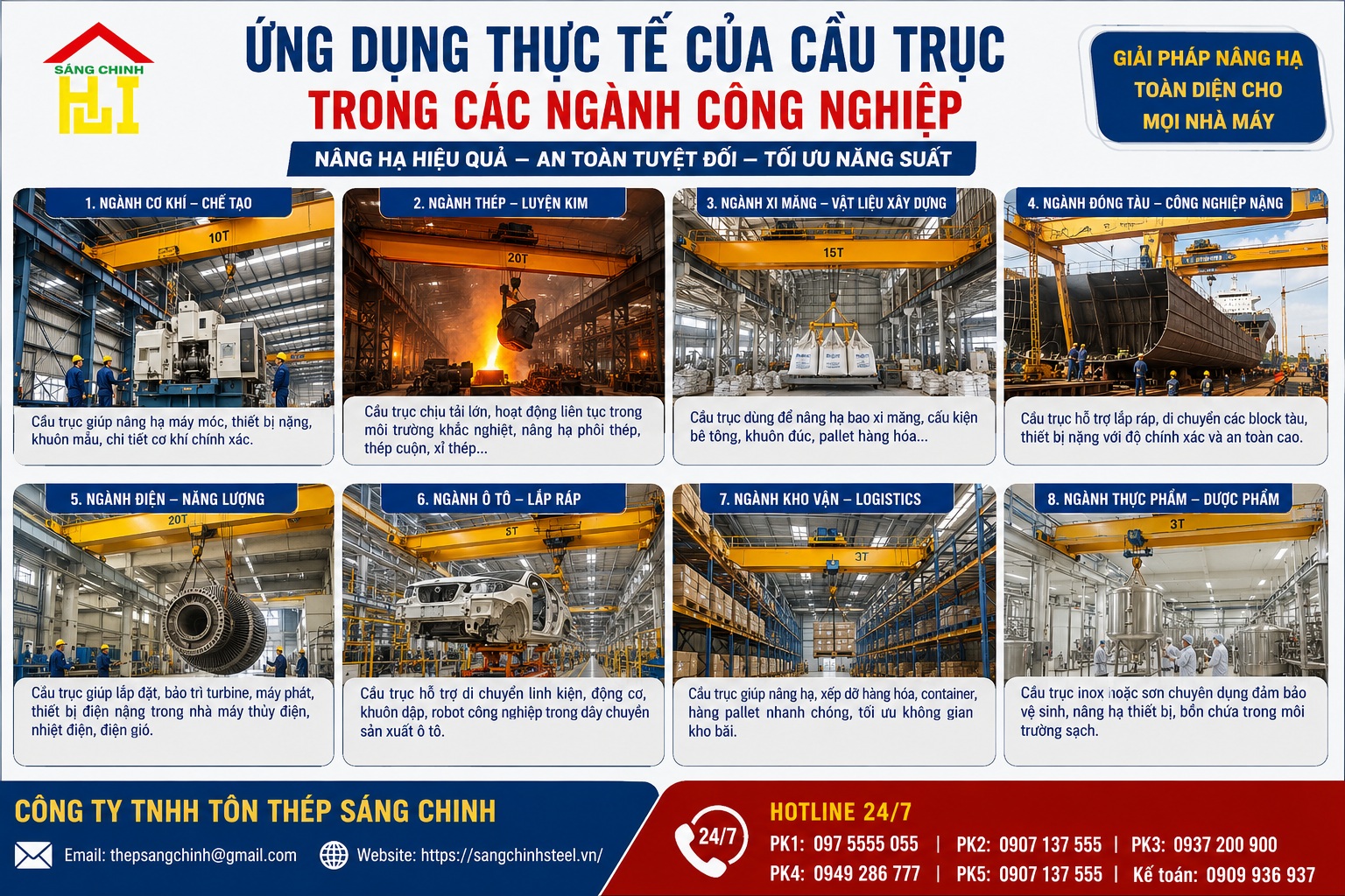 Cầu trục là gì? Định nghĩa, phân loại và báo giá chi tiết