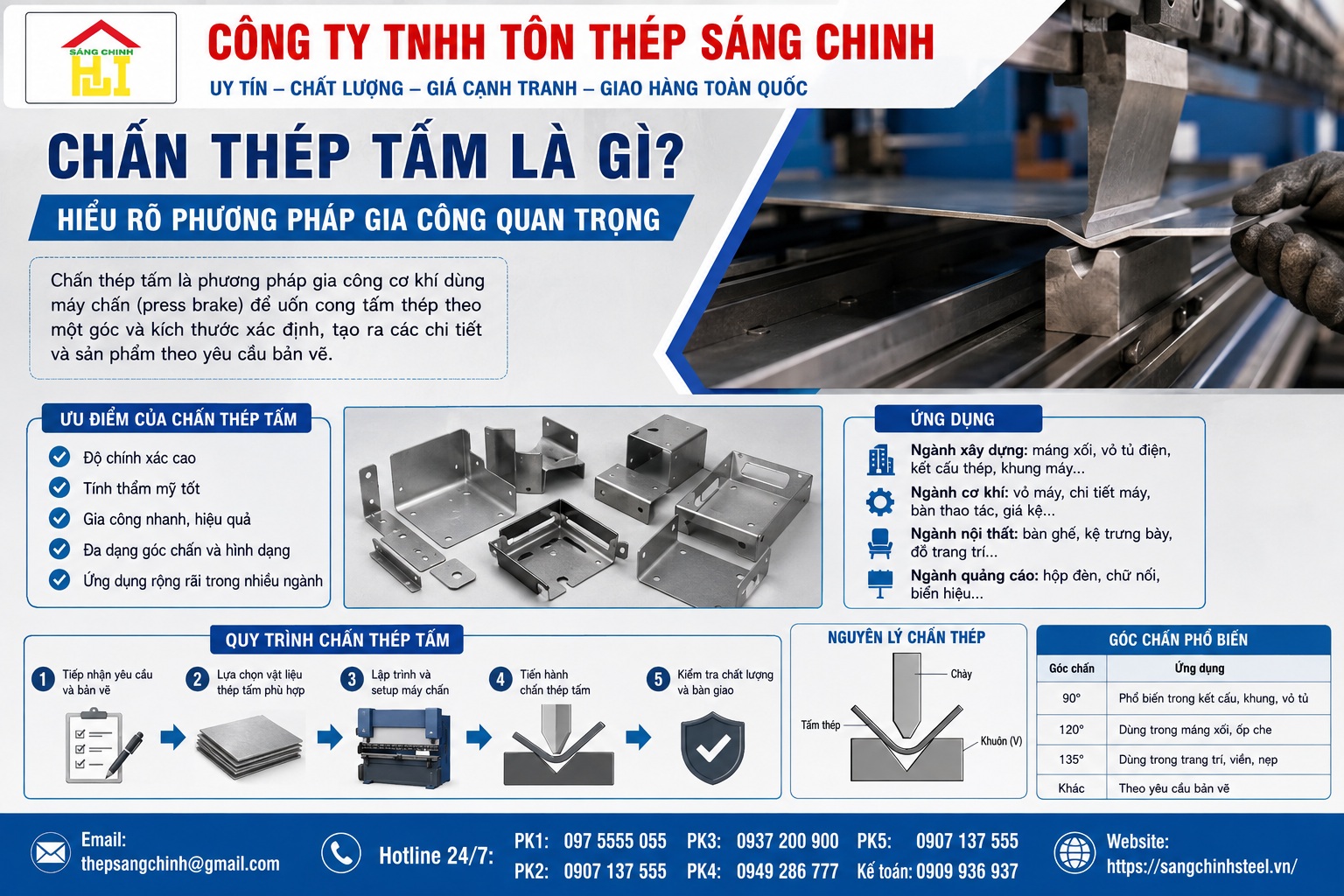 Chấn thép tấm