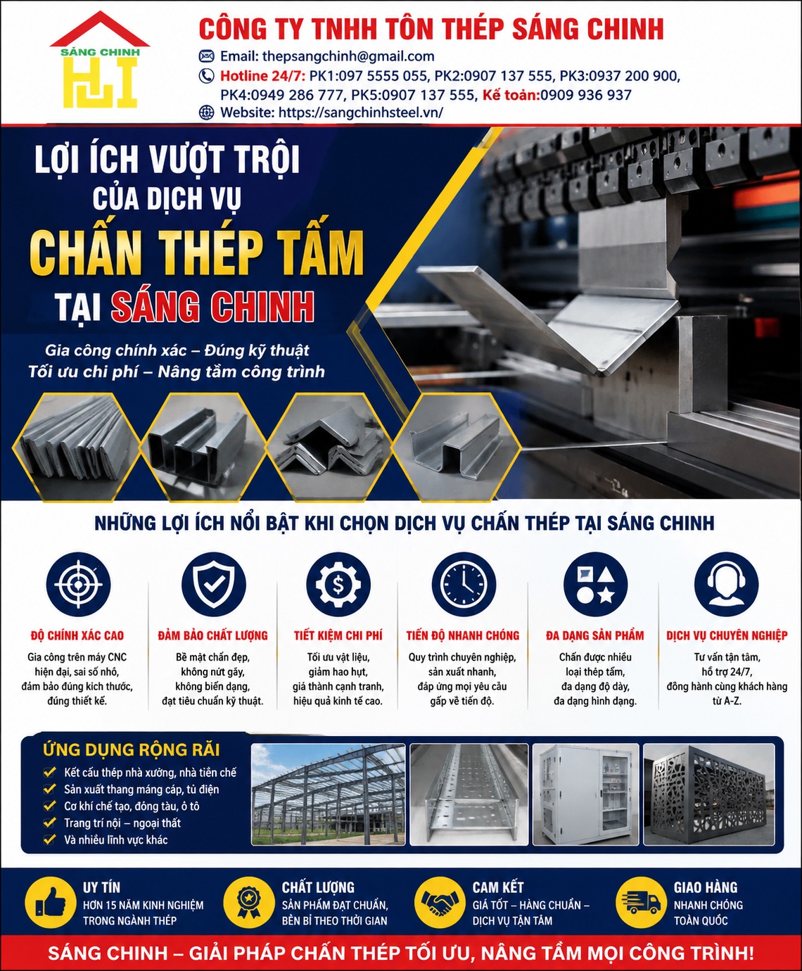 Chấn thép tấm