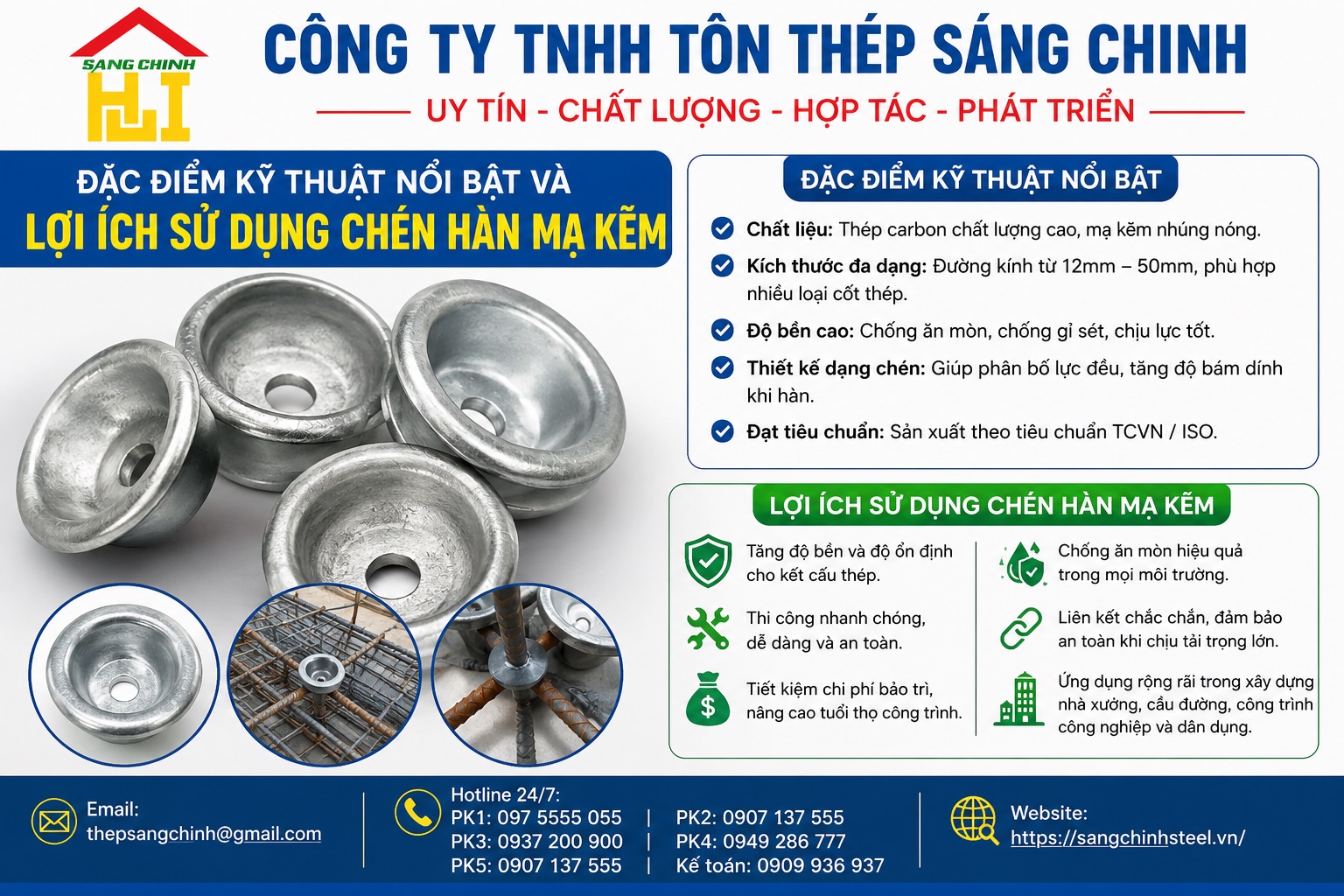 Chén Hàn Mạ Kẽm (xi kẽm, nhúng nóng) SCH20 SCH40 SCH80
