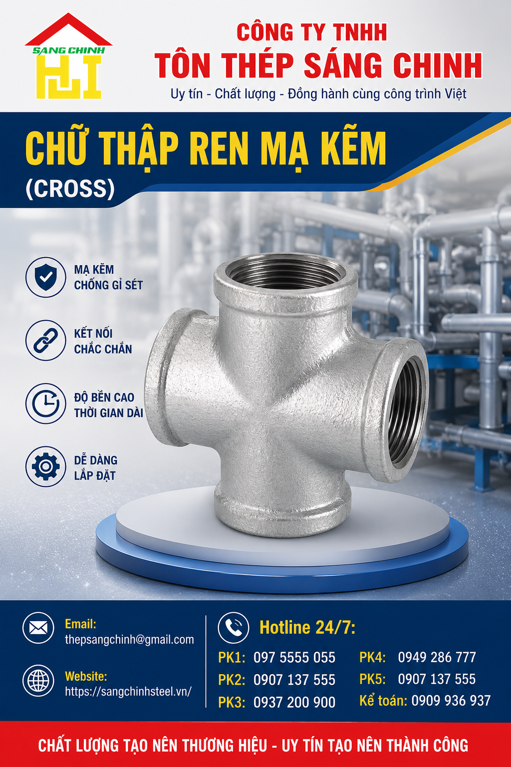 Chữ Thập Ren Mạ Kẽm (Cross)