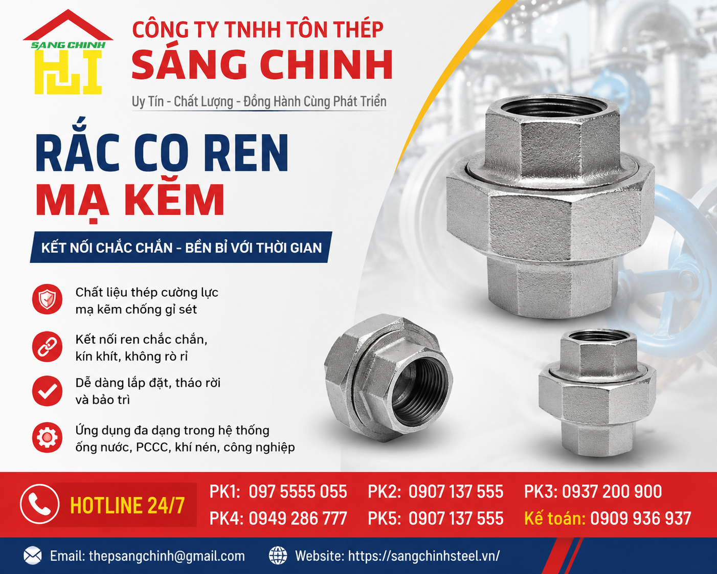Rắc Co Ren Mạ Kẽm